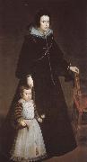 VELAZQUEZ, Diego Rodriguez de Silva y Princess and her son oil painting